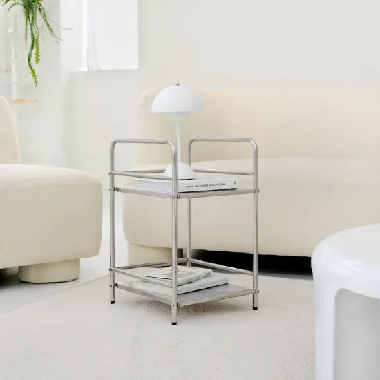 Ash Steel Side Table