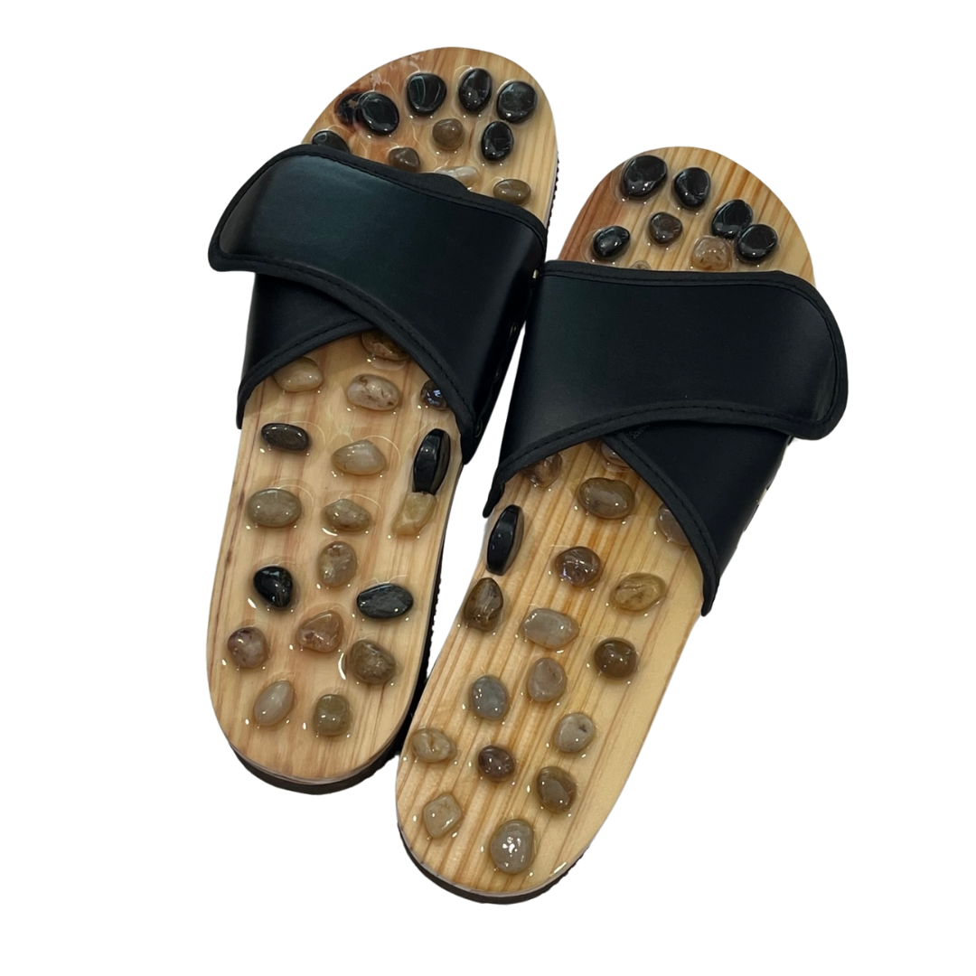(4 sizes) Pebble Massage Slippers