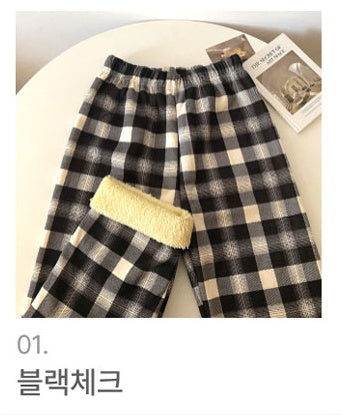 Winter Fleece Checkered Pajama Pants (5 Colors)