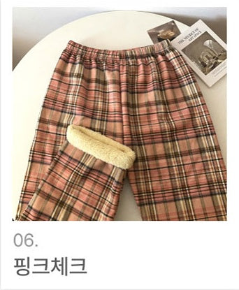 Winter Fleece Checkered Pajama Pants (5 Colors)