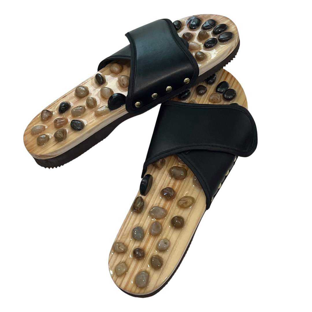 (4 sizes) Pebble Massage Slippers