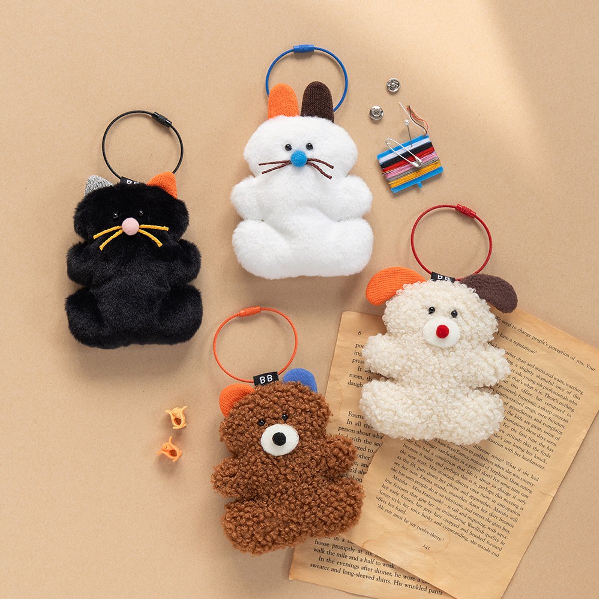BRUNCH BROTHER Fluffy Keyring (2 Options)