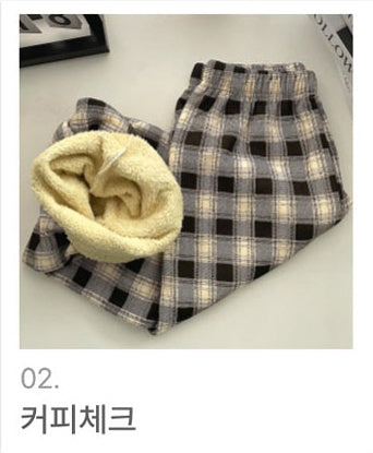Winter Fleece Checkered Pajama Pants (5 Colors)
