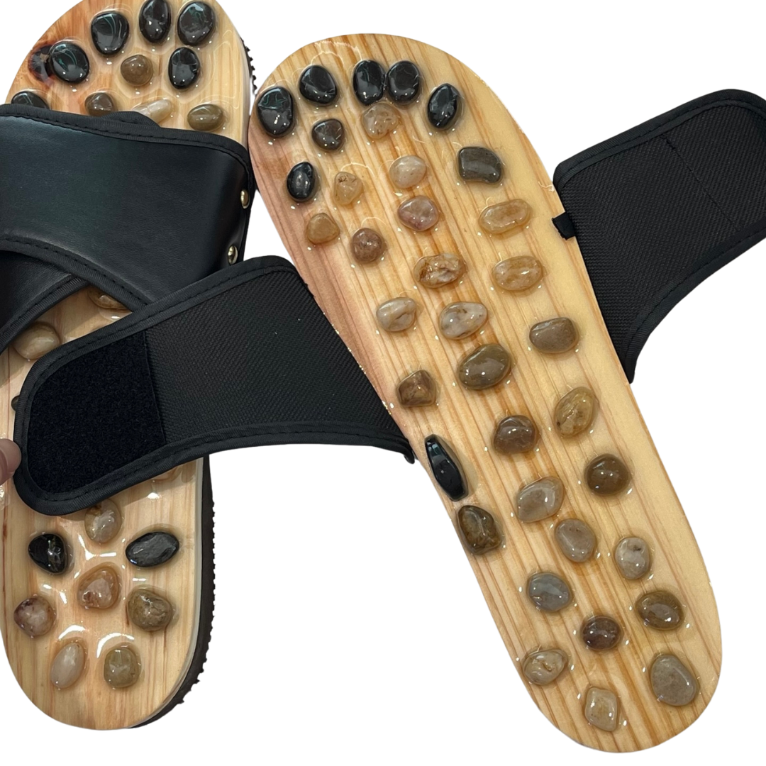 (4 sizes) Pebble Massage Slippers