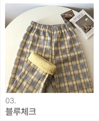 Winter Fleece Checkered Pajama Pants (5 Colors)